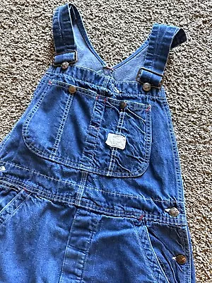 Vintage Big Mac Union Made 100% Cotton Bib Overalls Carpenter Denim Square Bak • $65.99