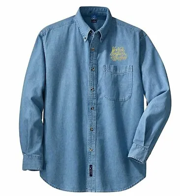 $37.39 • Buy New York New Haven And Hartford Railroad Long Sleeve Embroidered Denim [den57LS]