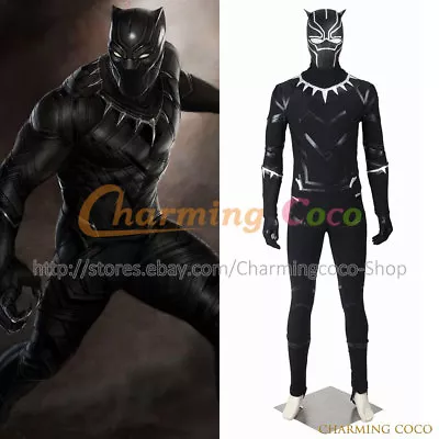Captain America 3 Civil War Cosplay Black Panther Costume Uniform Halloween New • $289.99