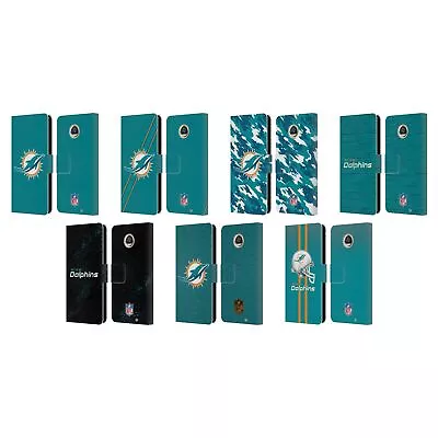 Official Nfl Miami Dolphins Logo Leather Book Wallet Case For Motorola Phones • $23.95