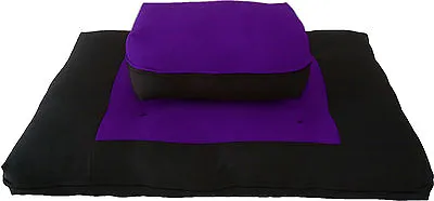 Purple Black Zabuton Zafu Yoga Meditation Relax Sitting Kneel Cushion Seat • $82