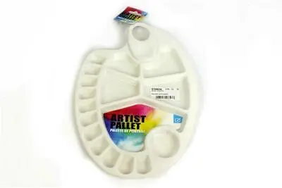 £3.34 • Buy Artist Kidney Shape Pallet Paint Palette Plastic Thumb Hole Art & Craft Supplies