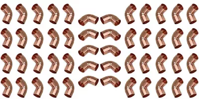 Copper Pipe Fittings 90 Degree Elbow 1/2  Inch - Lot Of 50 • $35