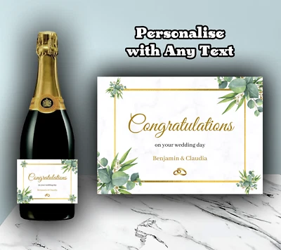 £2.79 • Buy Personalised Champagne / Prosecco / Wine Bottle Label - Birthday Wedding Sticker
