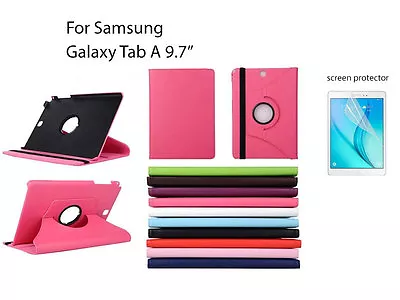  Screen Protector/360°Rotate PU Leather Cover Case For Samsung Galaxy Tab A 9.7  • $13.99