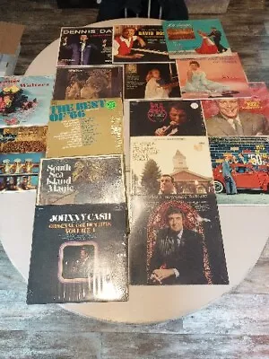 Mix Lot Of 16 Vintage Vinyl Records Johnny Cash Blues Fontana Ect Good Shape • $20