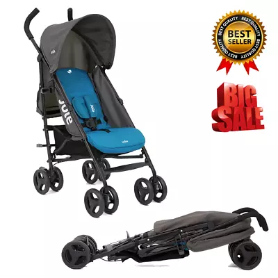 Joie Stroller Nitro Coal Pushchair Lightweight Umbrella Pram Baby Travel  UK • £123.99