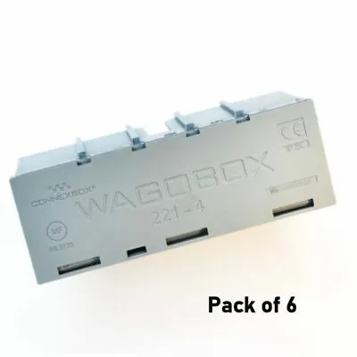 WAGOBOX  221-4 Enclosure Multipurpose Electrical Junction Box Pack Of 6 • £12.50