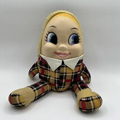 Vintage Humpty Dumpty Doll Celluloid Face Stuffed Body Knickerbocker? • $48