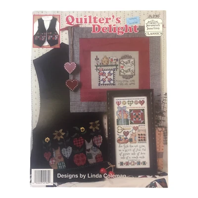 $6.75 • Buy Jeremiah Junction Quilters Delight Cross Stitch Leaflet JL230 Cat Vest Sampler 