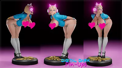 Zelda Fan Art - Digital Dark Sexy Pinup Unpainted Collectible Mini Figure • $24.99