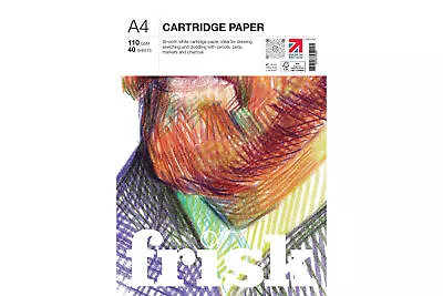 Frisk Cartridge Paper Pads - 110gm - A1 A2 A3 & A4 Sizes - Acid Free White • £6.54