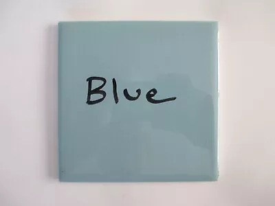 Vintage Dark Blue Glossy Ceramic Wall Tile Square 4-1/4  X 4-1/4  • $7