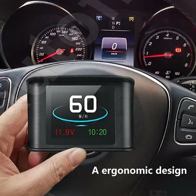 Car HUD Head Up Display KMH & MPH Digital GPS Smart Speedometer OverSpeed Alarm • £29.95