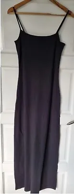 H&M Black Jersey Maxi Dress- Size Med • £8.99