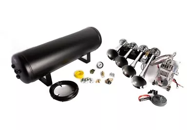 Train Horn Kit Air 12v 3g 4 Trumpet 200 Psi For Cars/truck Loud Viking Horns • $313.03