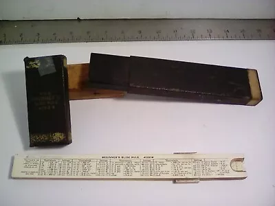 Vintage K&E Keuffel & Esser Beginners Slide Rule Model No 4058 With Case • $8.88