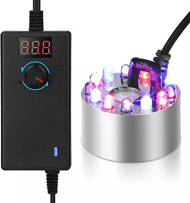 12 LED Colorful Mist Maker Fogger Mini Fog Atomizer Air Humidifier+Controller • $18.99