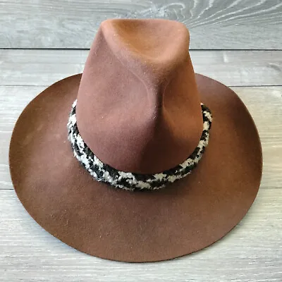 VTG Stetson Cowboy Hat XXXXX Brown Sz 7 1/8 Braided Band 5X Western Rodeo • $89.88