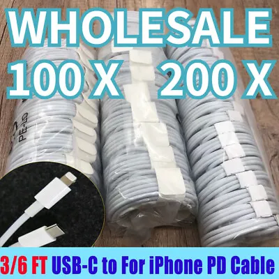 Lot Of 100-200 Type-C/USB-C Fast Charger PD Cable For Phone 14 13 12 11 Pro Max • $8.94