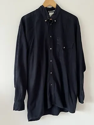 Vintage Versace Jeans Couture Men's Shirt Navy Size M Long Sleeve • £20