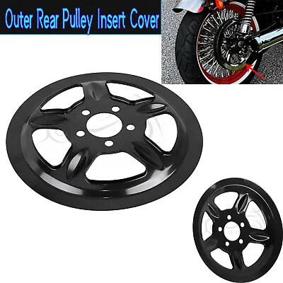 $33.98 • Buy Black Rear Outer Pulley Insert Cover For Harley 48 72 Sportster 1200 883 XL883N