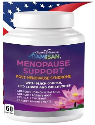 Menopause Relief Pills Hot Flashes Support Anti Aging Supplement 60 Capsules OV  • $12.25