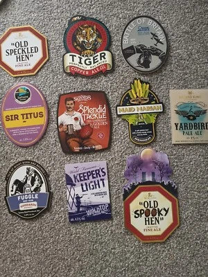 £8 • Buy 10 X Beer Pump Clips, All Flat, Fronts Only