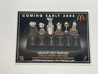 NHL Greatest Trophies McDonalds Promo Card🔥 • $1.83