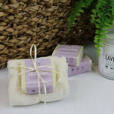 Cosy Cottage 100% Natural Soap & Cotton Face Cloth Gift Set • £10