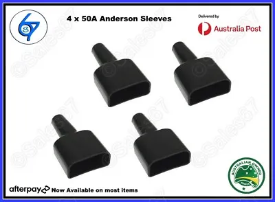 $8.95 • Buy 4 X Waterproof Anderson Plug Dust Cable Sheath Covers Black