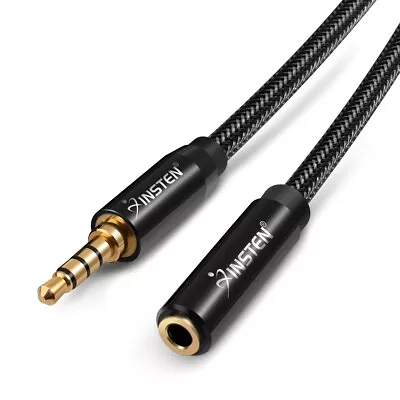 10 FT 3.5mm Audio Extension Cable TRRS Stereo Headphone Cord Male To Female AUX • $9.89