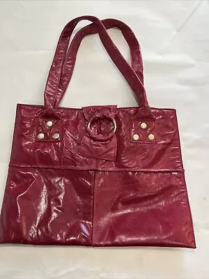 Allison Burns Womens Tote Bag Handbag Leather Pink 13.76 X 10.5 Purse • $19.60