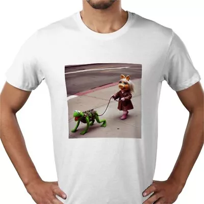 Kermit & Miss Piggy Muppets Funny Spoof Novelty Humour Kinky T Shirt - All Sizes • £19.99