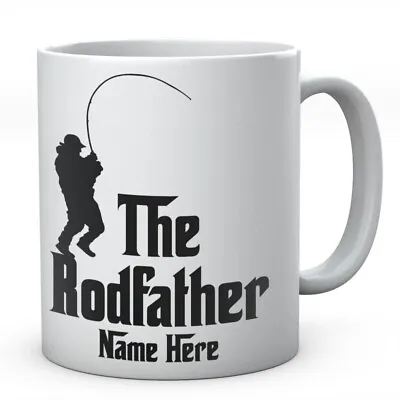 The Rod Father Fishing Personalised Mug Ideal Novelty Funny Gift • £9.40
