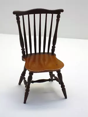 William Stout Two-Tone Wooden Windsor Chair - Artisan Dollhouse Miniature • $60.99