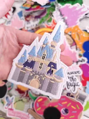 Blue Castle Patch Disney Fairytale Embroidered Iron Sew On Clothes Patch • £3.99