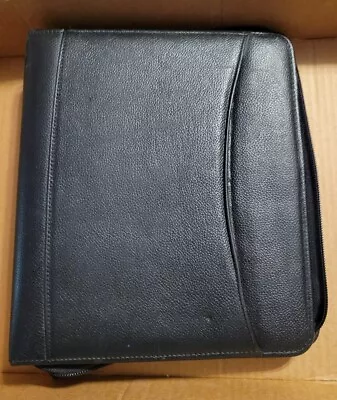 Franklin Covey Planner 7 Ring Binder 18738 Black Leather Zipper 5-1/2  X 8  • $24.99