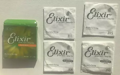 Elixir 11525  'Nanoweb'  Mandolin Strings  11/15/26/40 RARE & Discontinued Item • $27.99