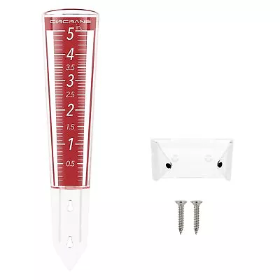 5-Inch Capacity Outdoor Rain Gauge With Additional Hang Bracket& Stainless St... • $18.69