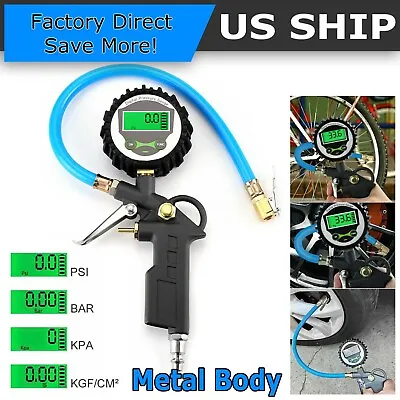 Digital Tire Inflator With Pressure Gauge 250 PSI Air Chuck For Truck/Car/Bike • $11.95