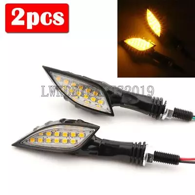 $16.80 • Buy 2x Black Skull LED Turn Signal Light For Yamaha V-Star 650 950 1100 1300 Classic