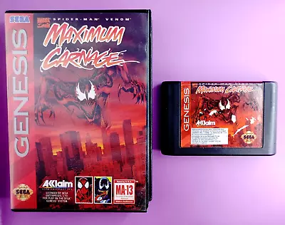 Spider-Man & Venom: Maximum Carnage (Sega Genesis 1994) *Cart Only* Working! • $38.99