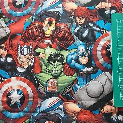 $5 • Buy Springs Creative Cotton Quilt Fabric 21 X45  Avengers Marvel Large Print Hulk