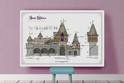 Disneyland - Snow White's Scary Adventures Attraction - Colored Blueprint • $14.99
