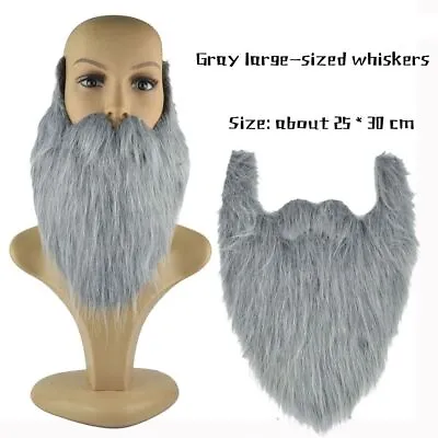 DIY Fancy Dress Simulated Beard Handmade Mustache Long Fluff Beard Fake Beard • £4.70