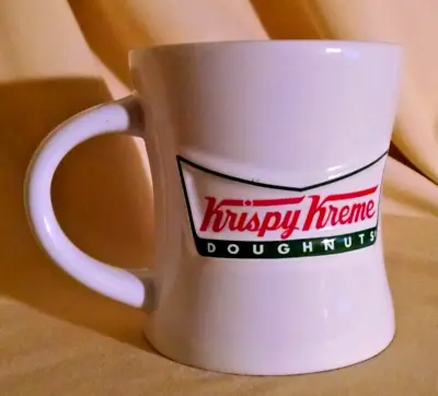 Krispy Kreme Mug Doughnuts Coffee Tea Cup Large 3d Relief Red Green Logo White. • $18.99