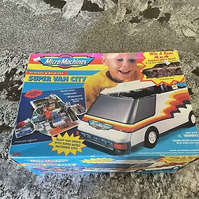 Micro Machines Super Van City Playset Galoob 1991 Mostly Complete W/Box • $70