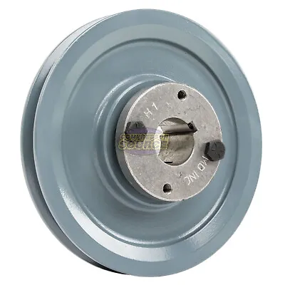 Cast Iron 5  Single Groove Belt B Section 5L Pulley With 1  Sheave Bushing • $36.95