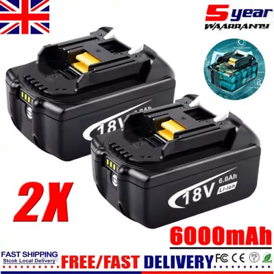 2X For Makita 18V Battery 6.0Ah BL1830 BL1850 BL1860 For LXT Cordless Tools LED • £32.59